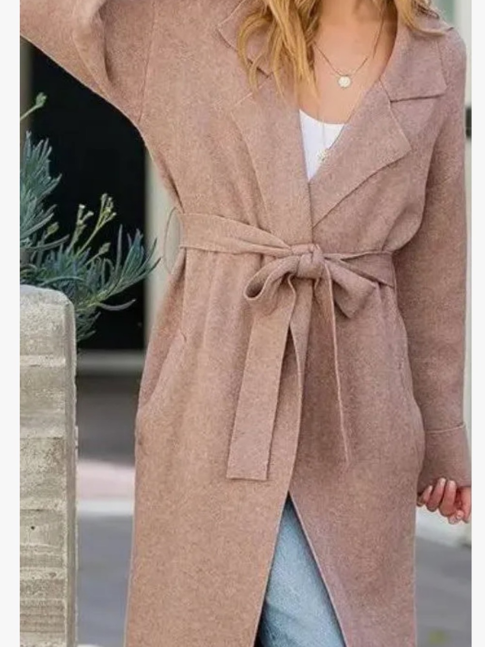 BluIvy Carmel wrap sweater coat